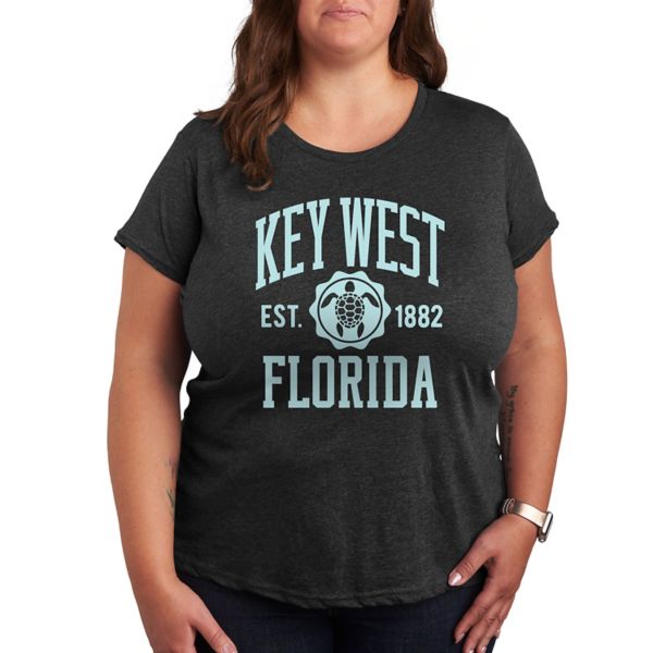 

Футболка с принтом Key West в спортивном стиле Unbranded, серый