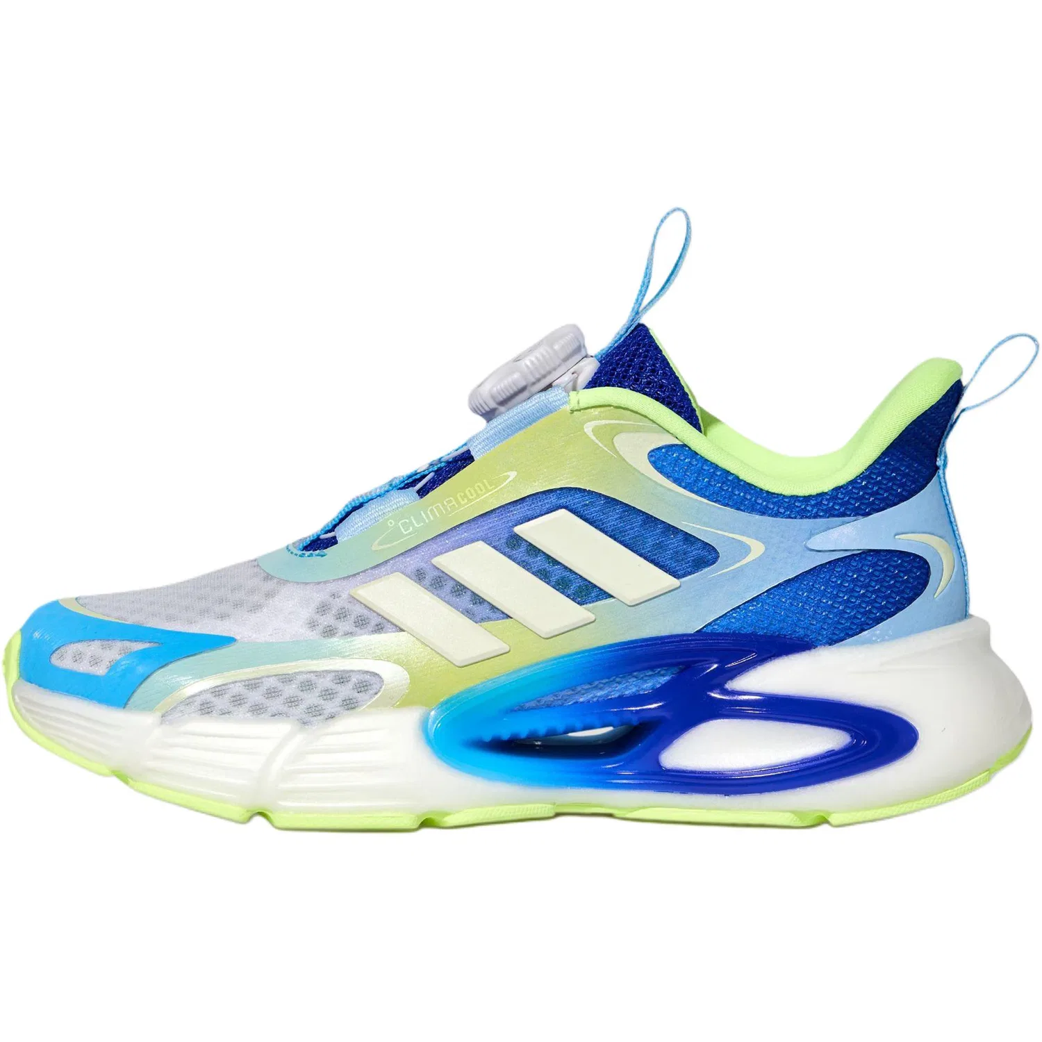 Кроссовки Climacool Slip Resistant, Abrasion Resistant, Rebound, Breathable Low top Running Shoes Shimmery Blue детские Adidas