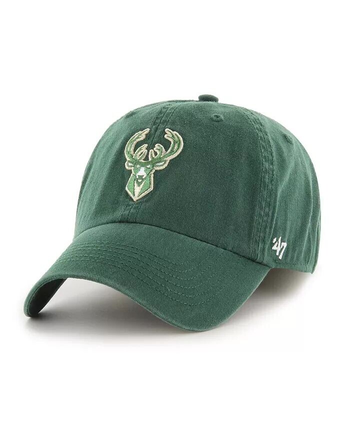 

Мужская классическая приталенная кепка Milwaukee Bucks Hunter Green Franchise '47 Brand