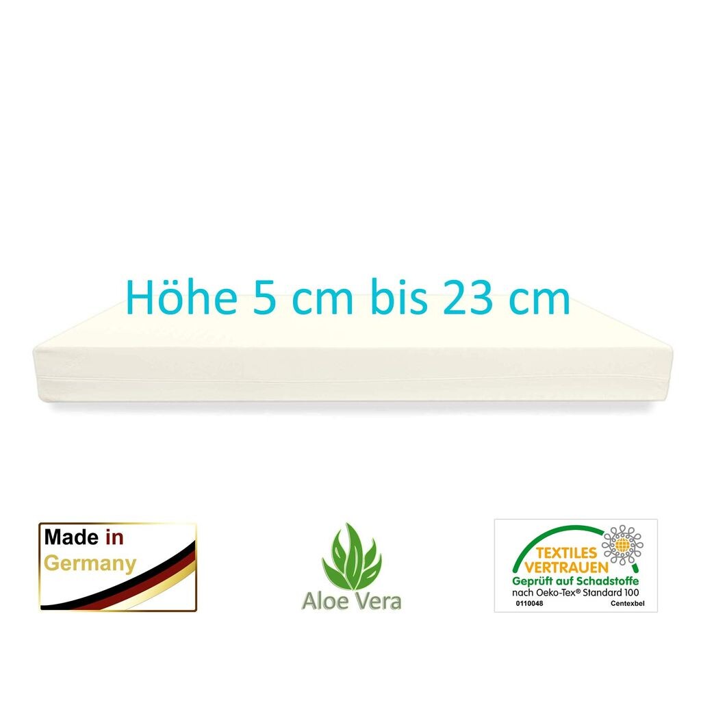 

Dibapur Multivital - (90x200 x 5 см) ортопедический матрас из холодной пены - H2,5 от средней до жесткой - Гладкое покрытие Алоэ Вера 60 °C - - Германия