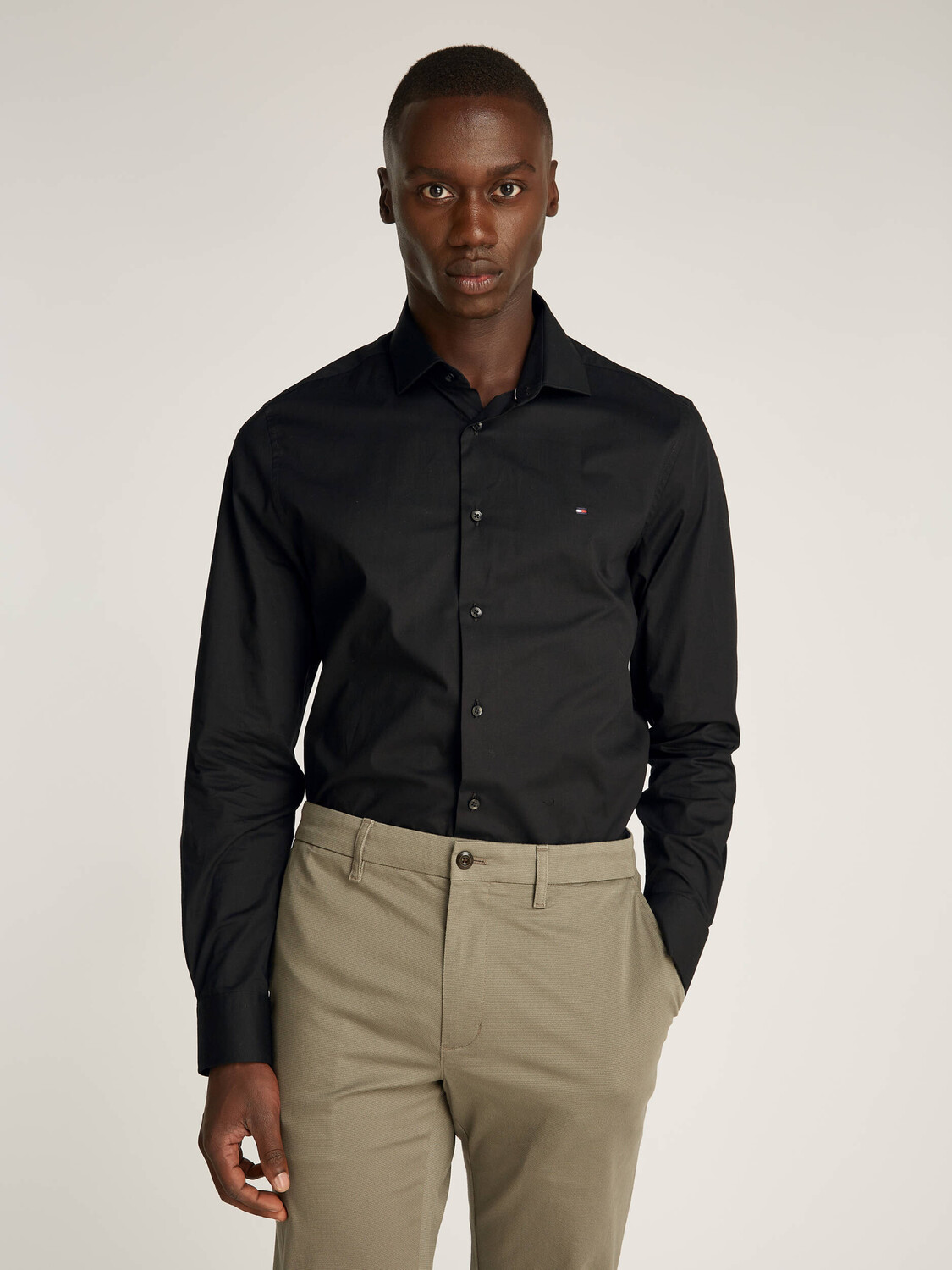 

Рубашка Tommy Hilfiger Slim Fit, черный