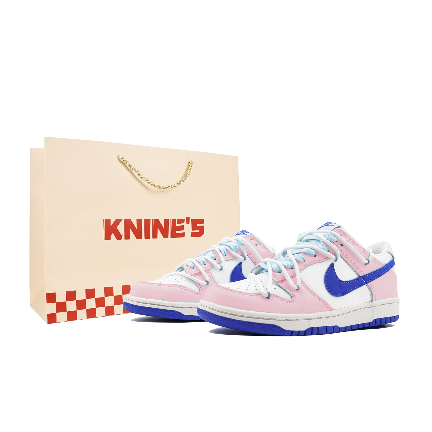 

Кроссовки Nike Dunk Skateboard Shoes Men Low-Top Blue Pink