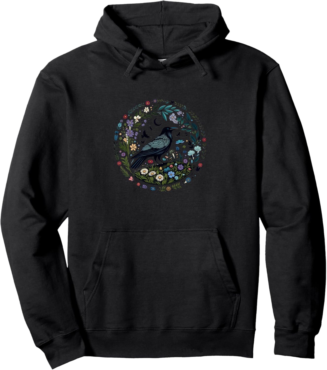 

Худи Raven Wildflower Black Raven Cottagecore Snugg, черный