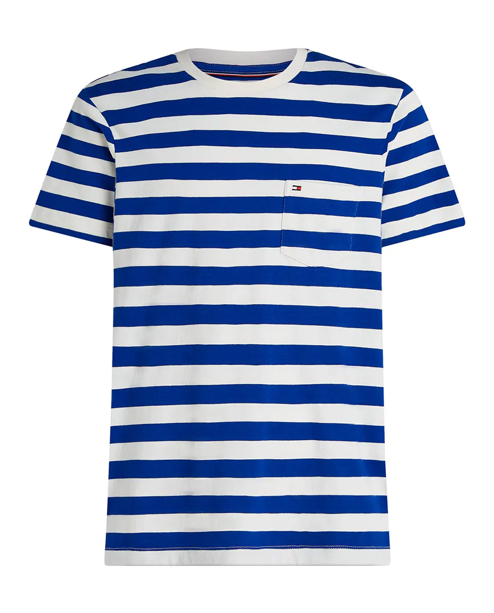 

Мужская футболка из хлопка с короткими рукавами и нагрудным карманом Tommy Hilfiger, многоцветный