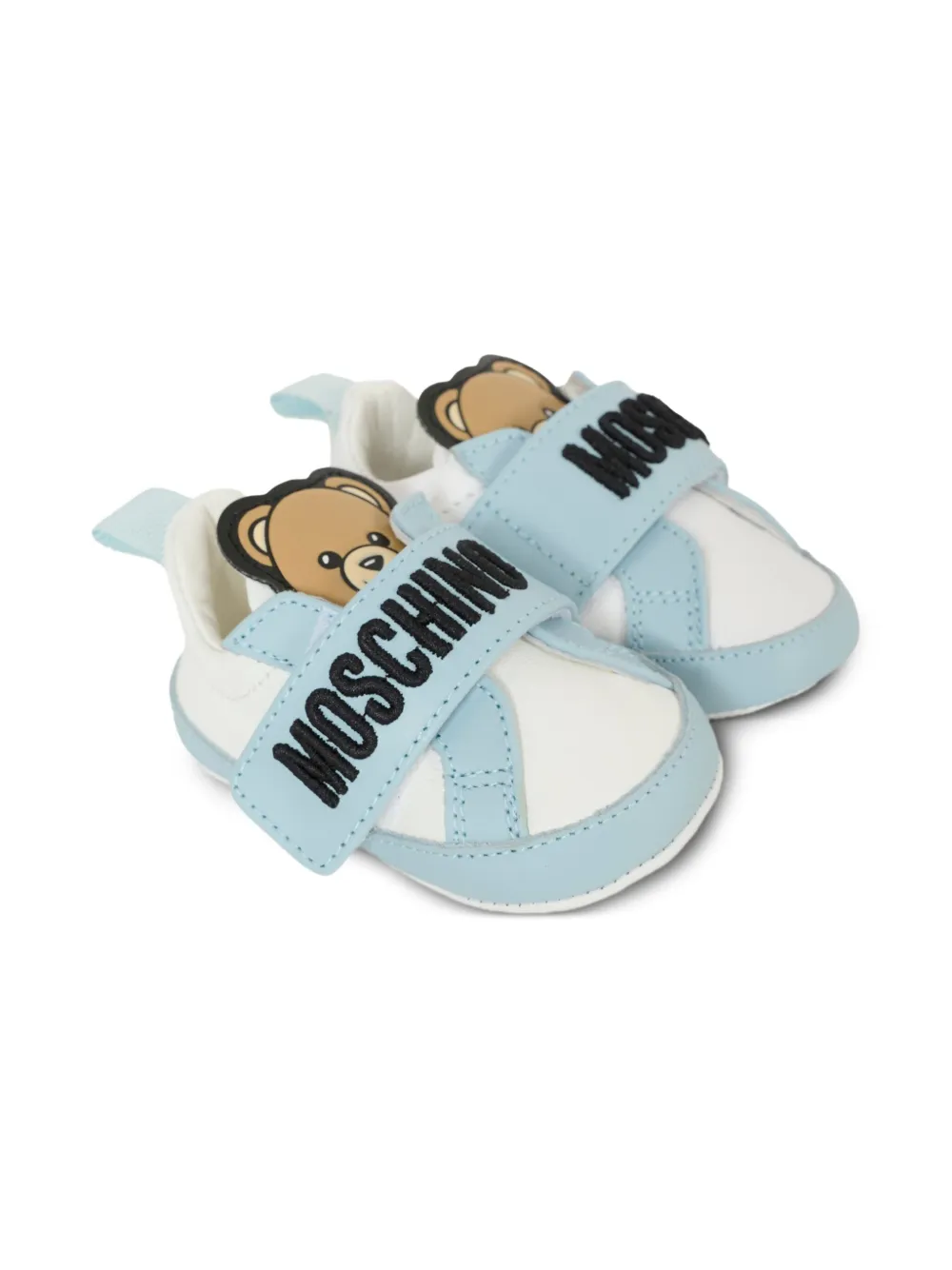 

Кроссовки с нашивкой и логотипом Moschino Kids, белый