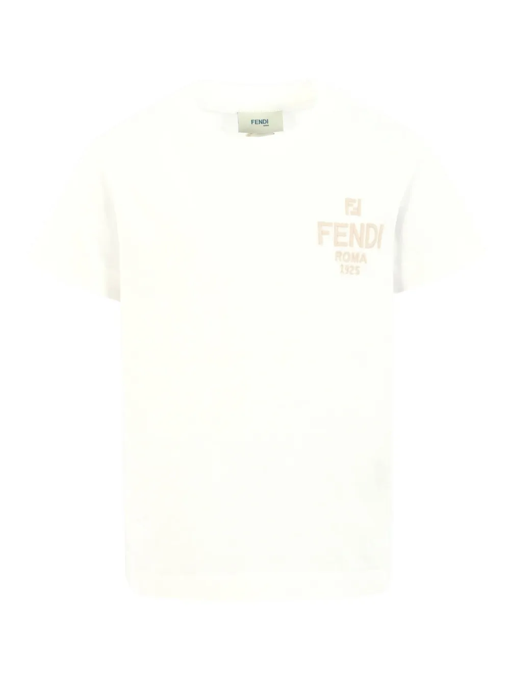 

Футболка с вышитым логотипом FENDI KIDS, белый