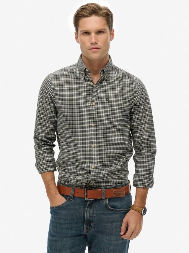 

Премиальная клетчатая рубашка оксфорд Superdry, Charcoal Marl Micro