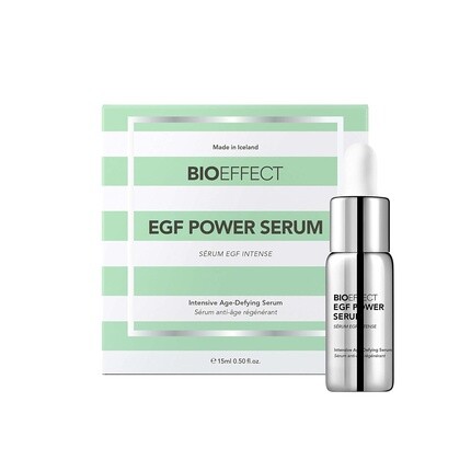 

Сыворотка EGF Power с эпидермальным фактором роста из ячменя, гиалуроновой кислотой KGF и глюкозамином NAG — увлажняющее средство против старения Bioeffect