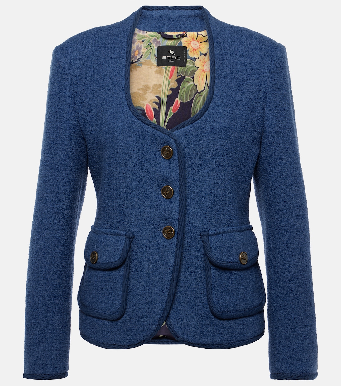 

Пиджак из смесовой шерсти Etro, Avio Colour