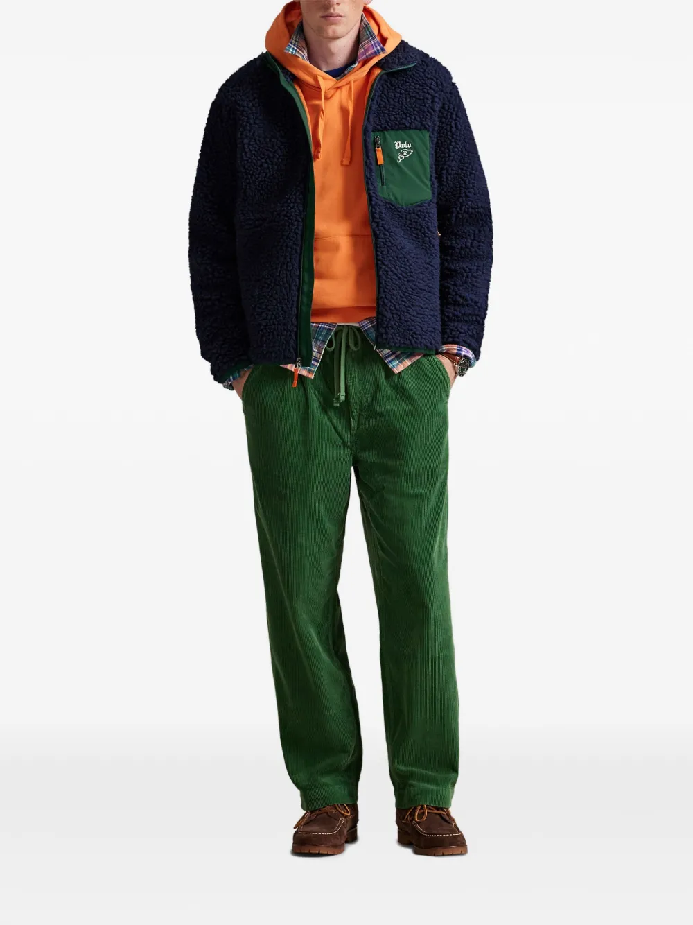 Флисовая куртка на молнии POLO RALPH LAUREN, синий — фото 2