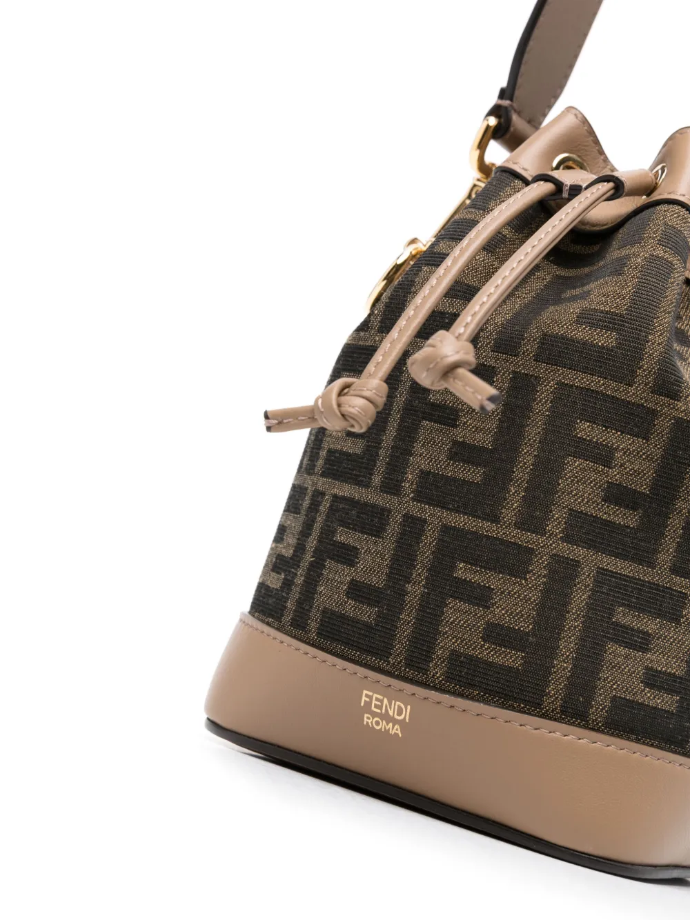 Маленькая сумка-ведро Mon Tresor FENDI, коричневый — фото 4