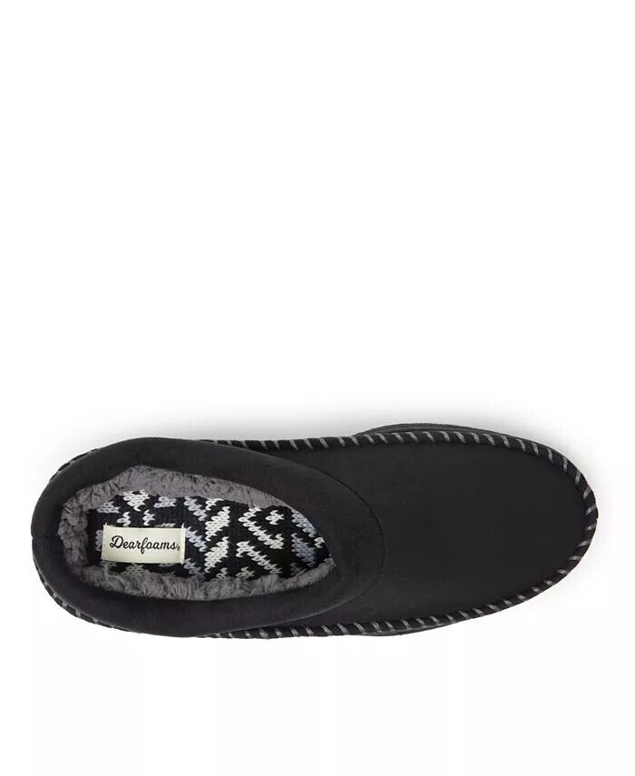 Мужские мокасины Thompson Toe Clog House Shoe Slipper Dearfoams, черный — фото 4