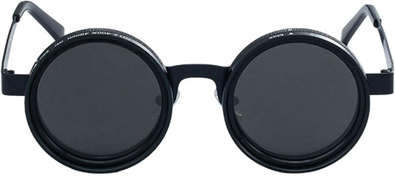 

Солнцезащитные очки в маленькой круглой оправе в стиле панк, ручной работы, с регулируемой яркостью ND9, винтажные, для рыбалки, с защитой от УФ-излучения UV400 mincl, Black