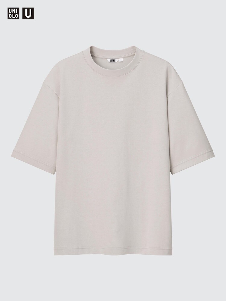 

Футболка свободного кроя Airism из хлопка с круглым вырезом Uniqlo, цвет 02 серый