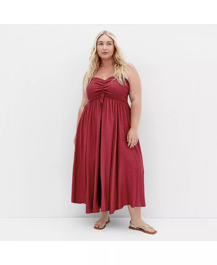 

Платье макси Plus Size Maui CITY CHIC, красный