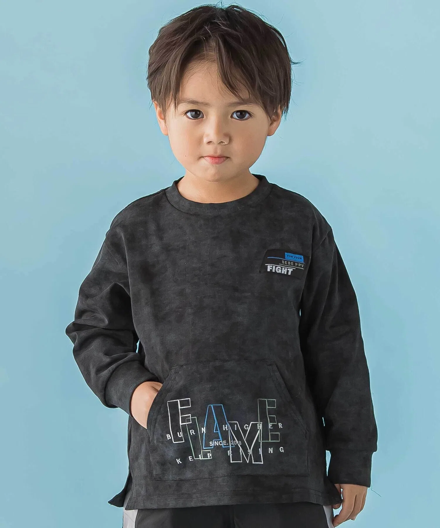 Детская футболка с длинным рукавом BeBe Petits Pois Vert чёрная