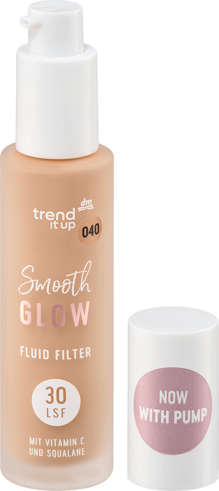 

Тональный крем trend !t up Foundation Smooth Glow Fluid Filter LSF 30, 040 Tan Brown, 30 ml