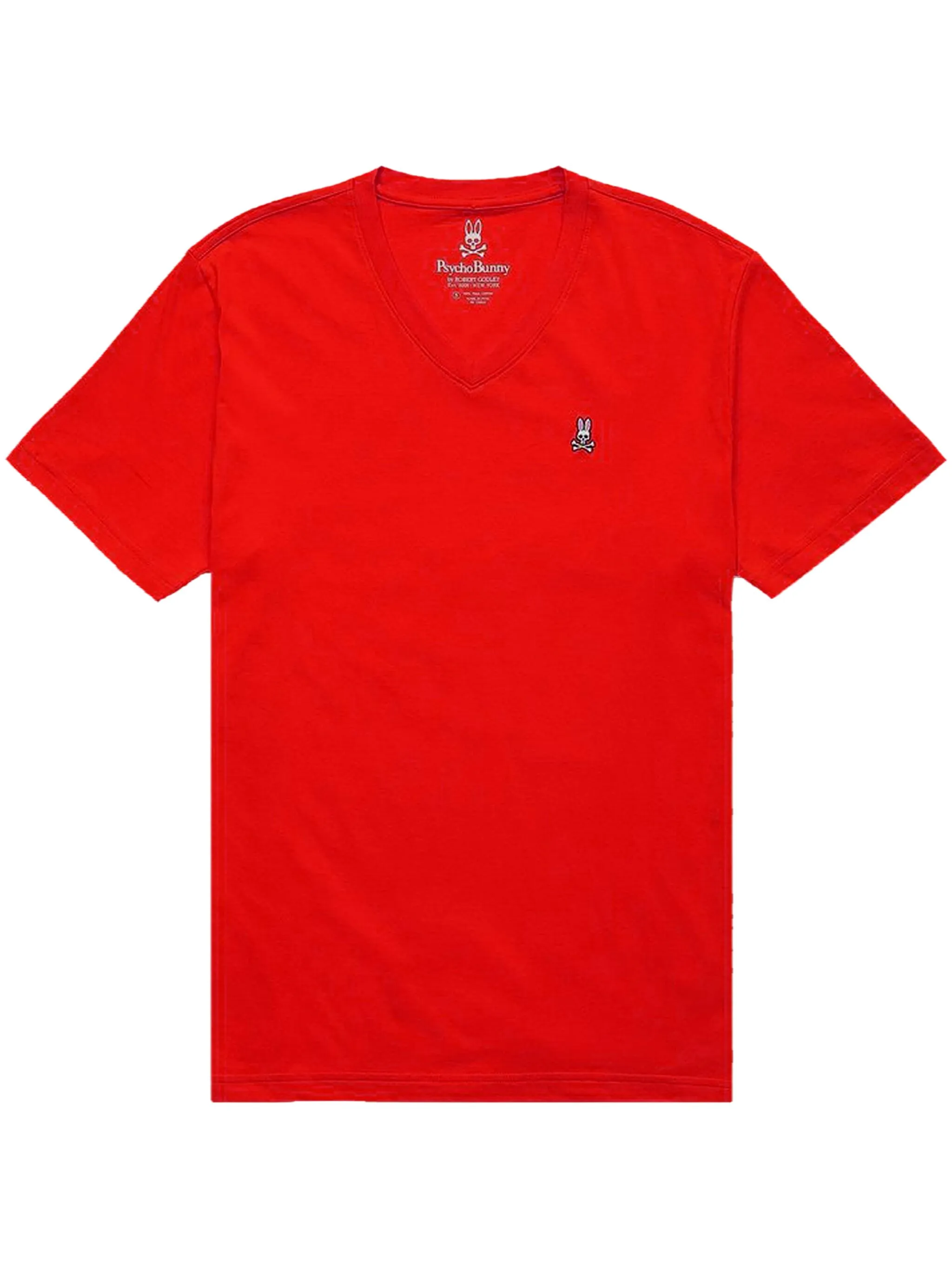 

Футболка с V-образным вырезом Psycho Bunny, красный