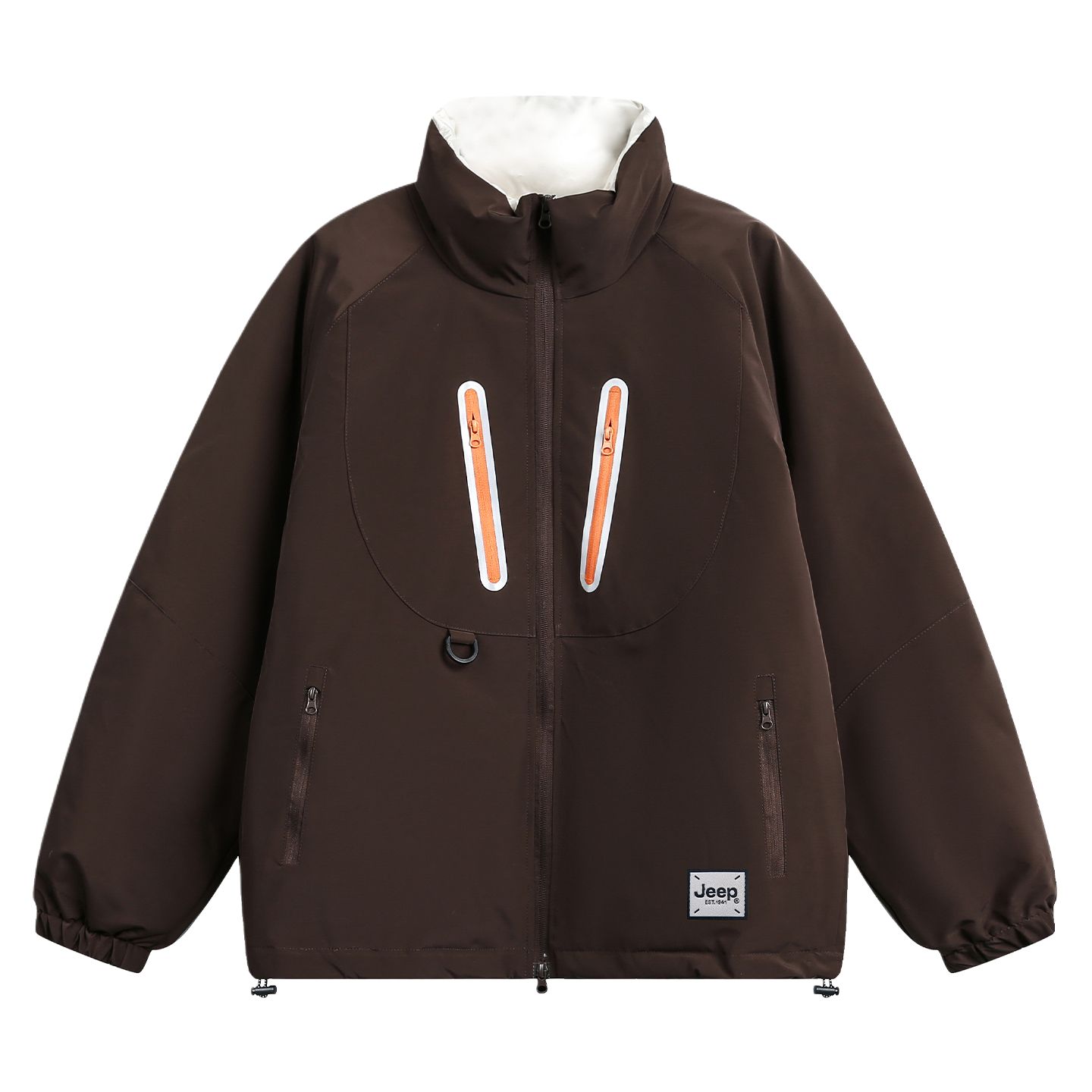 

Пуховик Unisex с воротником стойкой утепленный Jeep, coffee