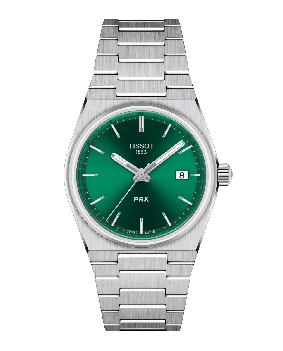 

Женские часы коллекции PRX 35 из стали Tissot, серебряный