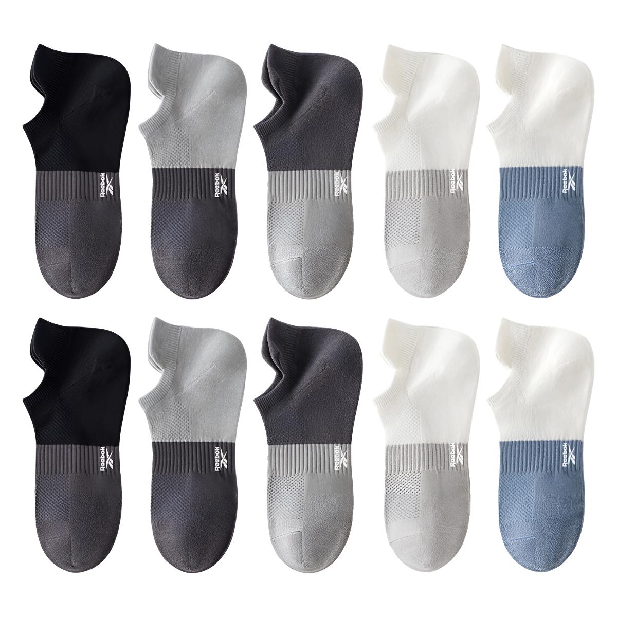 

Носки ноу-шоу мужские 5 пар смешанные цвета Reebok, [10 Pack]Mixed Color