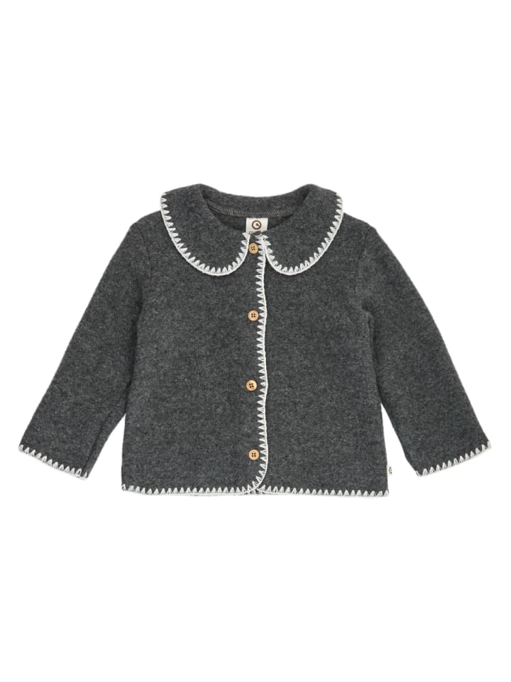 

Куртка из мериносовой шерсти темно-серого цвета müsli