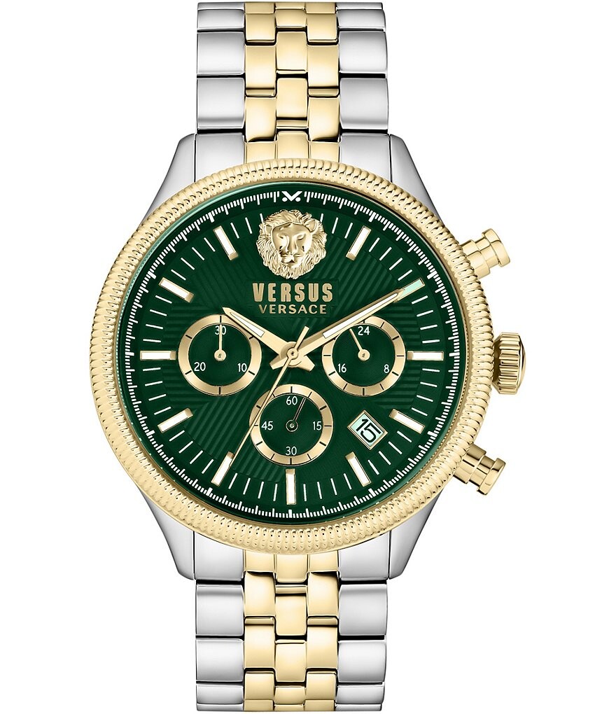 

Versace Versus Versace Мужские часы Colonne с хронографом, двухцветный браслет из нержавеющей стали, мультиколор