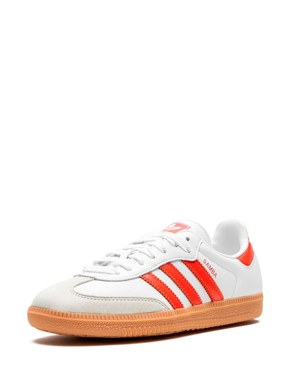 Кроссовки Samba White/Solar Red Adidas, белый — фото 4