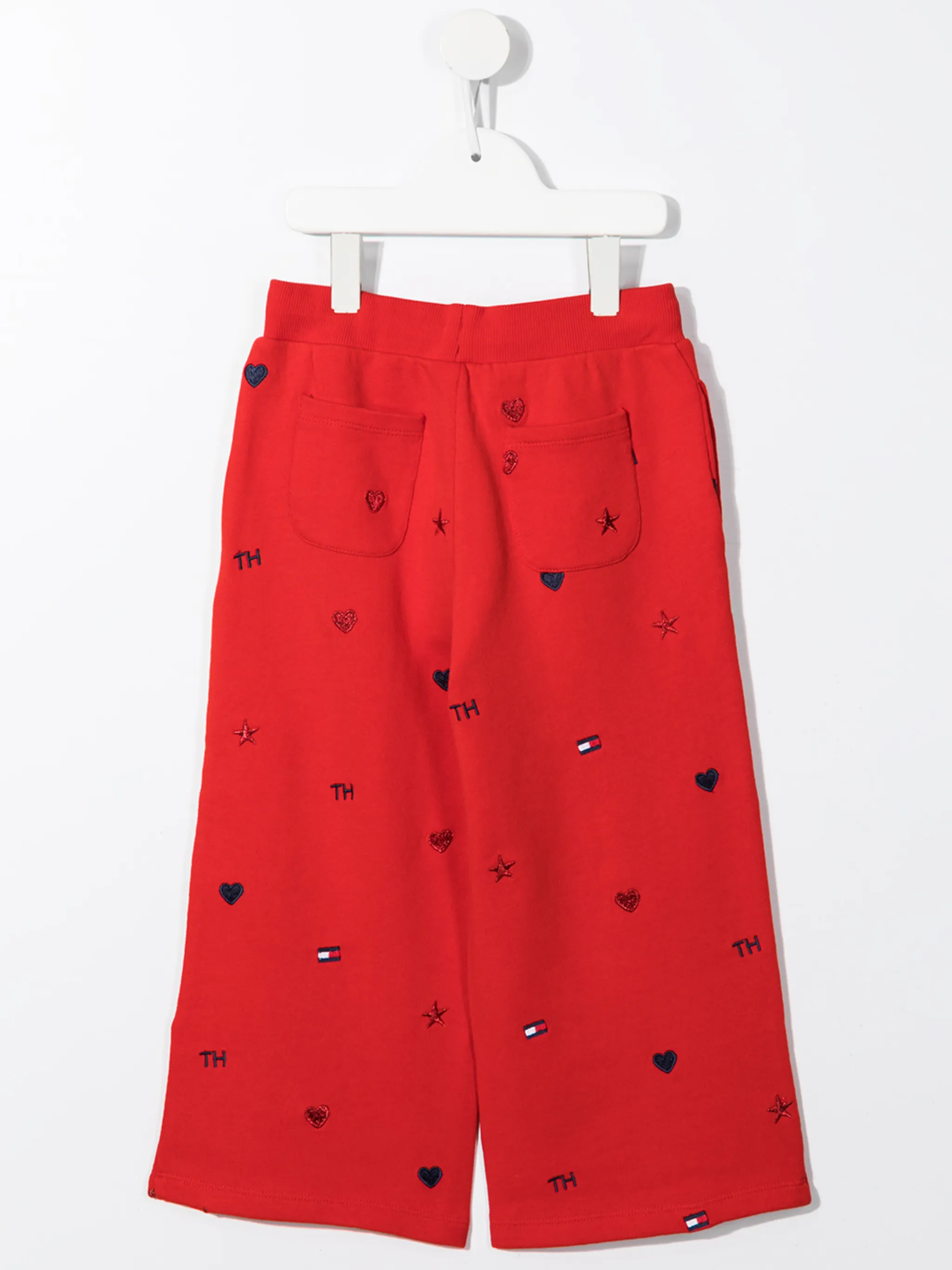 Укороченные брюки широкого кроя Tommy Hilfiger Junior, красный — фото 2