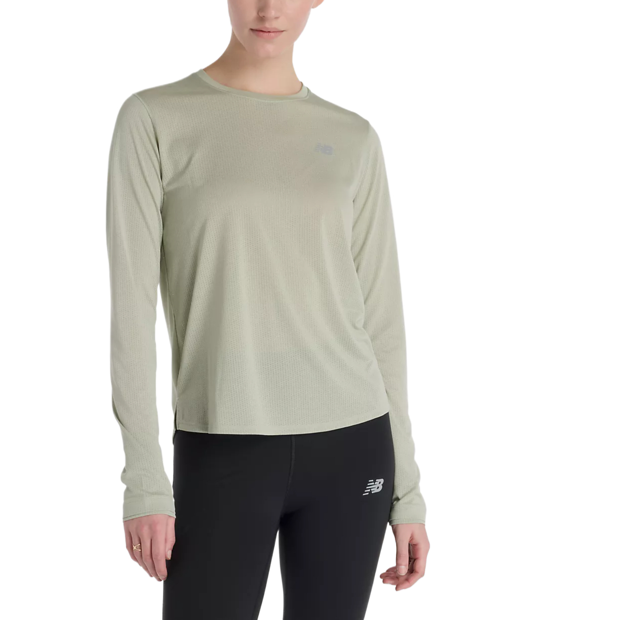 

Футболка с рукавом реглан женская New Balance, зеленый