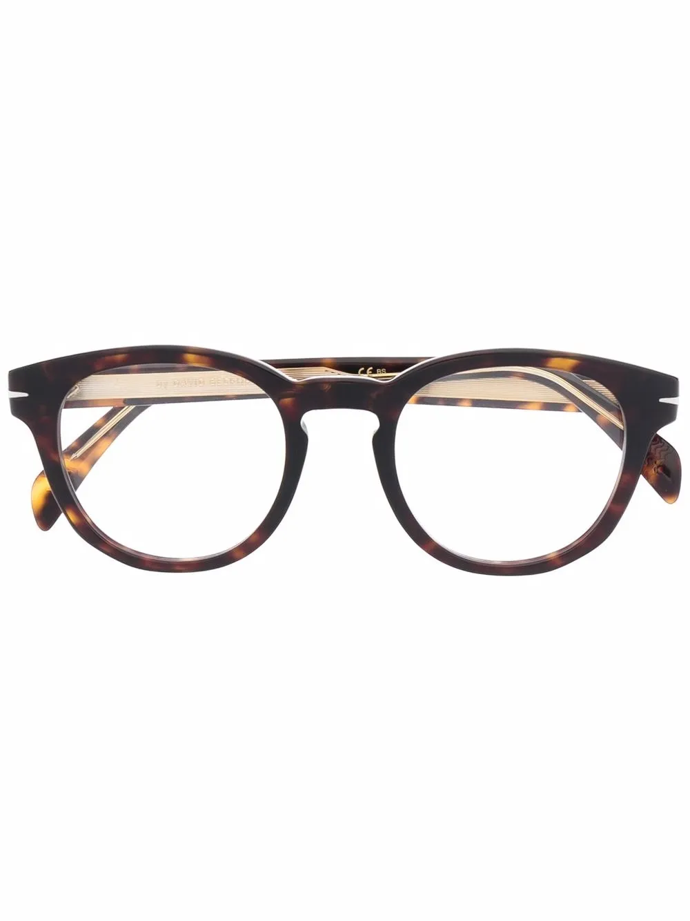 

Очки в круглой оправе черепаховой расцветки Eyewear by David Beckham, коричневый