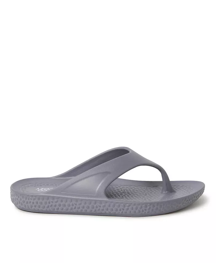 Мужские экологичные удобные шлепанцы-вьетнамки EcoCozy Sustainable Comfort Flip Flop Thong Sandal Dearfoams, серый — фото 3