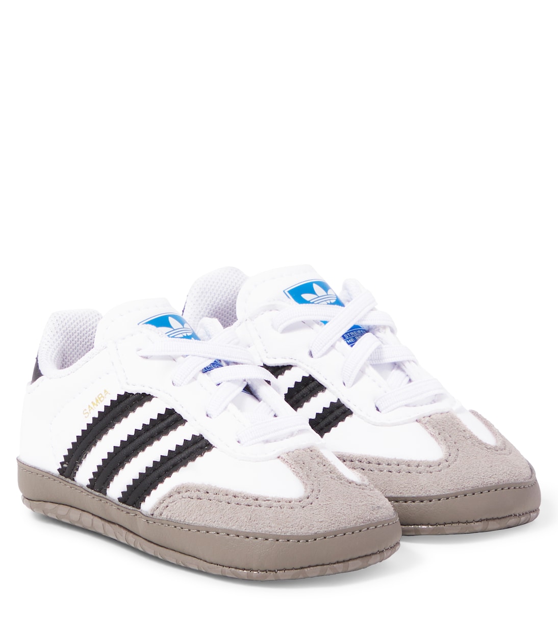 

Детские кожаные кроссовки Baby Samba Crib Adidas Originals Kids, Ftwr White/Core Black