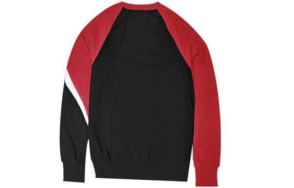 Толстовка Nike Big Swoosh LOGo Sportswear French Terry Red/Black, черный — фото 2