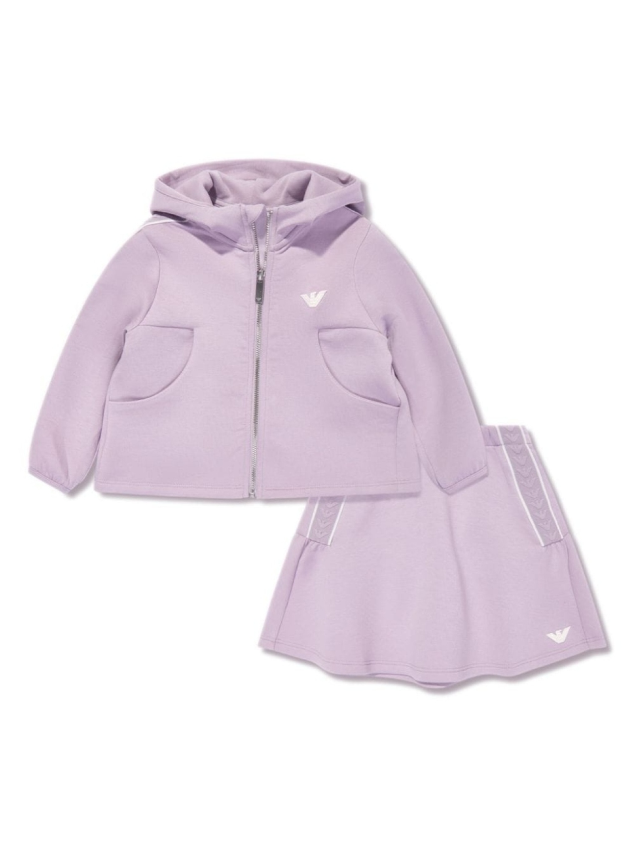 

Юбка из джерси с логотипом Emporio Armani Kids (комплект из двух штук), фиолетовый