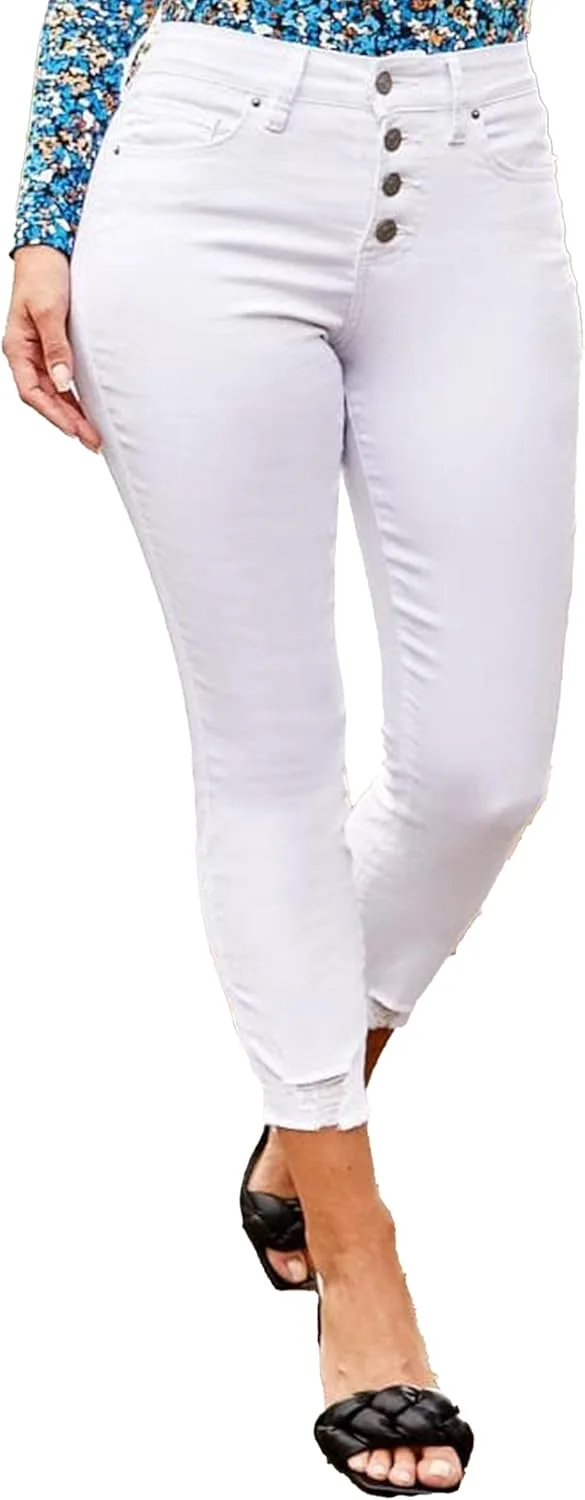 

Royalty for Me Women's Petite 4 Button Skinny Ankle Sustainable Jean