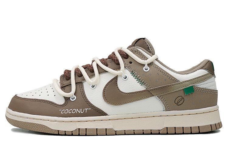 

Кроссовки Nike Dunk Skateboard Shoes Men Low-Top White Brown