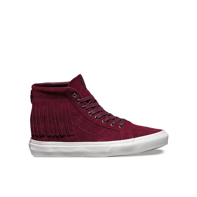 Sk8 Hi Moc Женские замшевые кожаные плимсоллы на шнуровке 315ju1 Vans, красный