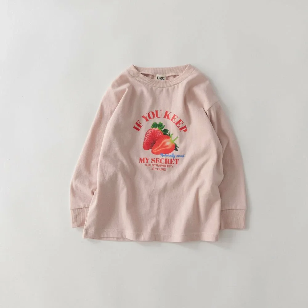 Футболка с длинными рукавами с различными графическими принтами Branshes, 92: Pink Strawberry — фото 2