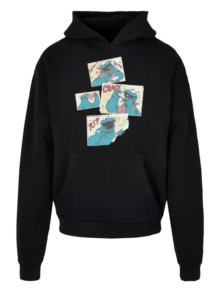 

Пуловер F4NT4STIC Ultra Heavy Hoodie Sesamstraße Cookie Monster Crunch, черный