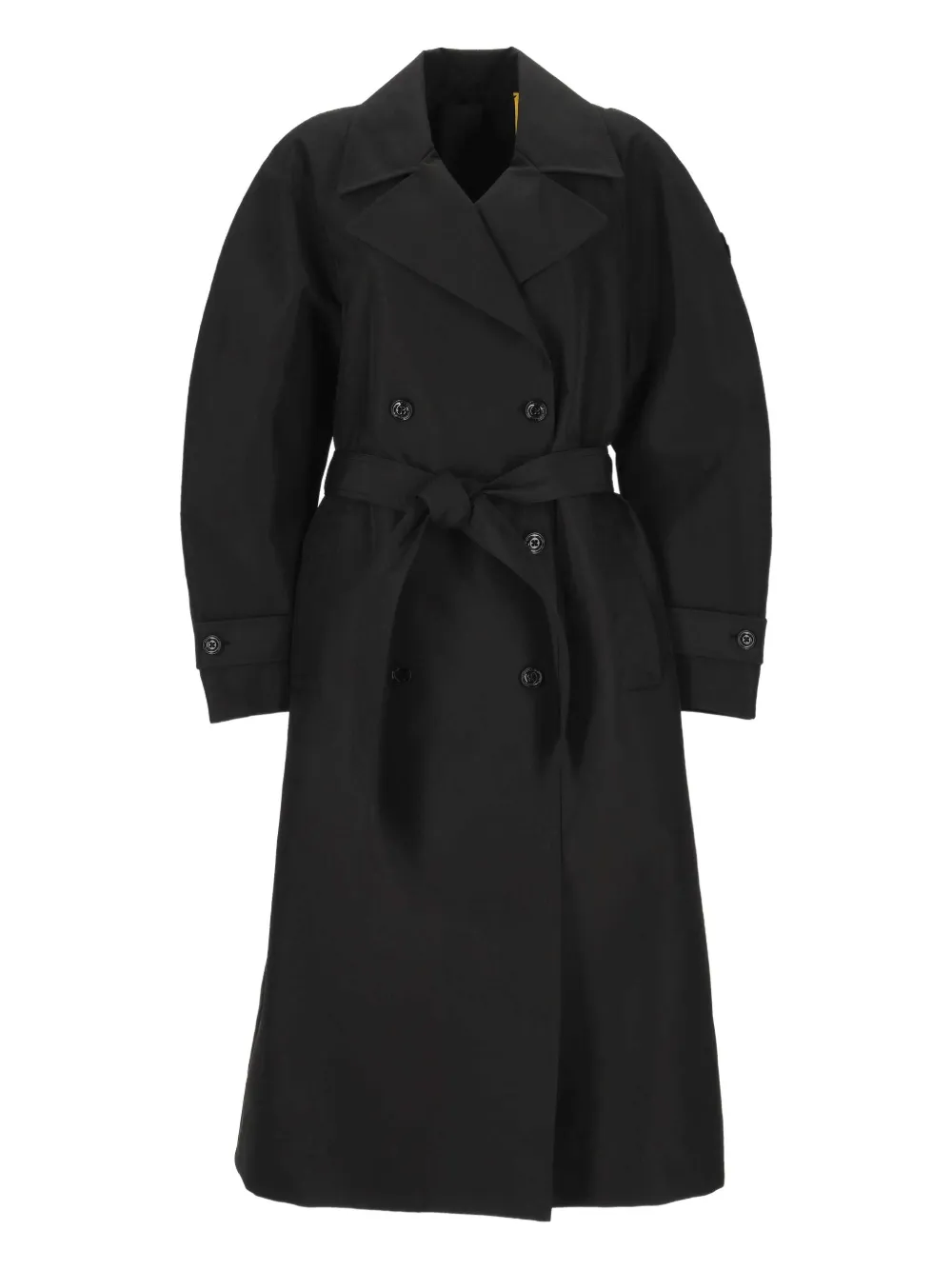 

Двубортный тренч с поясом Moncler X Ee72 By Edward Enninful, черный