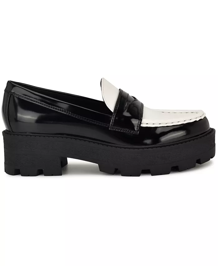 Женские пенни лоферы Keram Chunky Lug Sole Nine West, мультиколор — фото 2