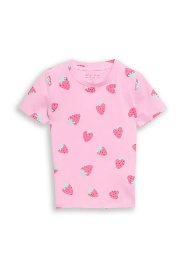 Футболка с принтом по всей поверхности mit Tom Tailor, Big Pink Strawberry Print