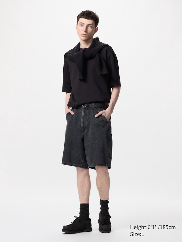 

Джинсовые рабочие шорты Uniqlo, серый