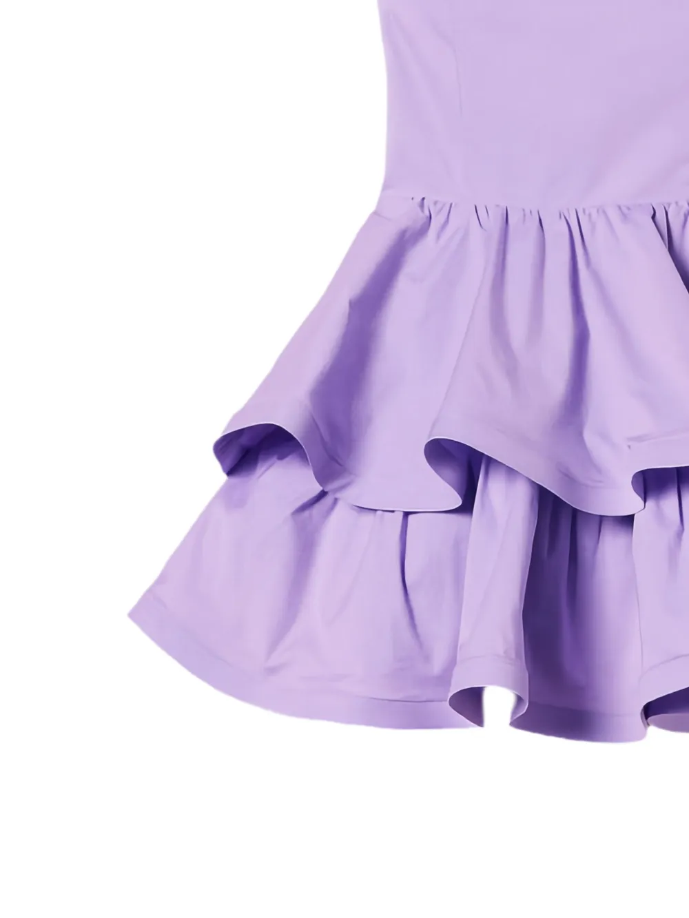 Короткое поплиновое платье-халтер TWINSET Kids, фиолетовый — фото 2