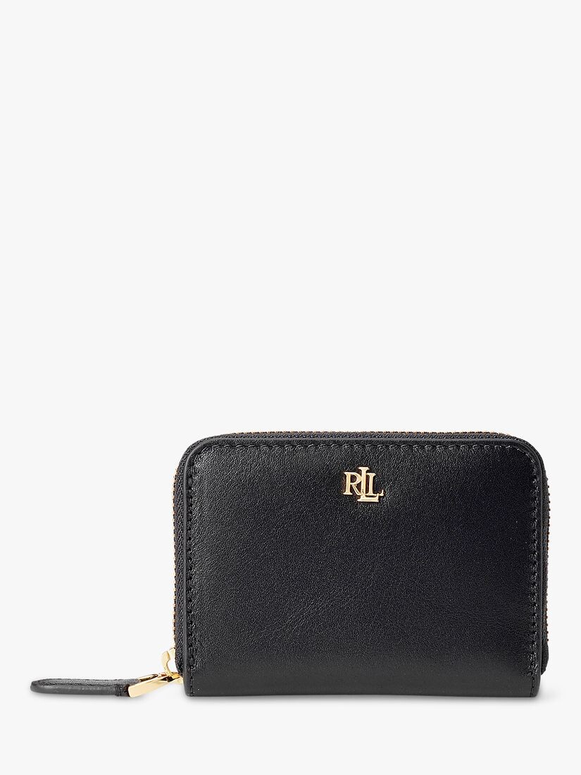 

Маленький кожаный кошелек на молнии Lauren Ralph Lauren, черный
