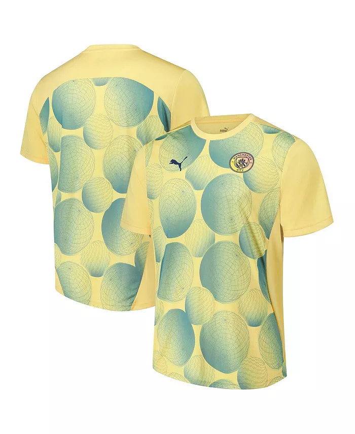 

Мужская золотая футболка Manchester City 2024/25 для разминки Puma