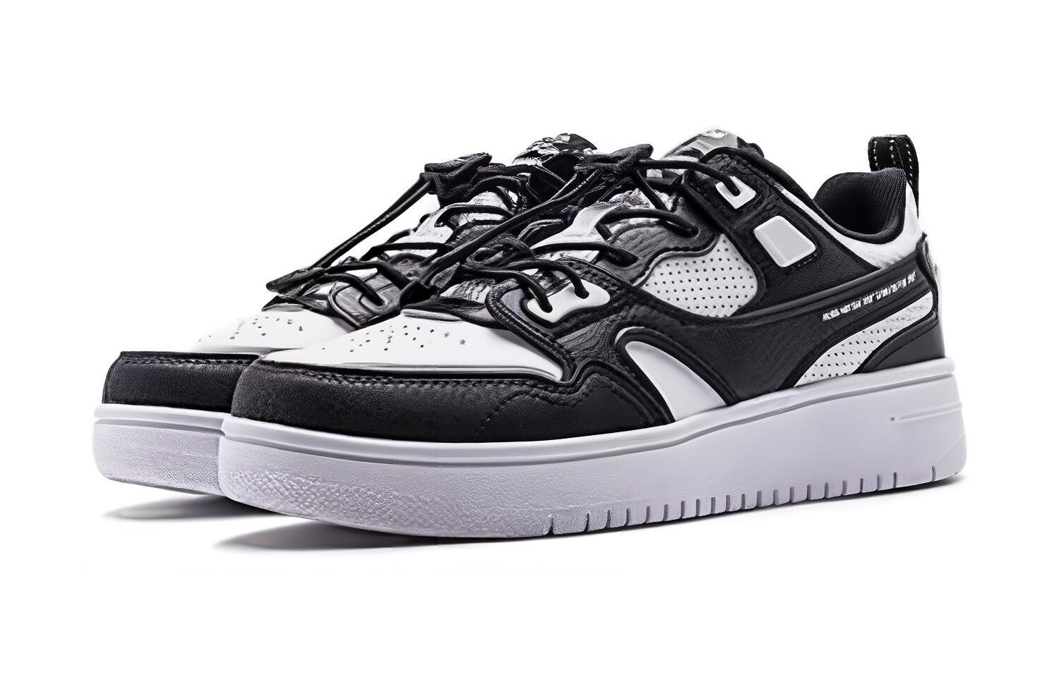 Кроссовки LINING YOUNG Kids Lifestyle Shoes GS Low-top Black/White, черный/белый — фото 3