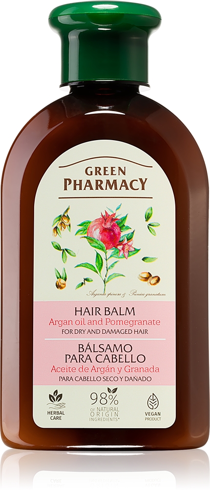 

Бальзам для волос с маслом арганы и гранатом для сухих и поврежденных волос Green Pharmacy, 300 мл