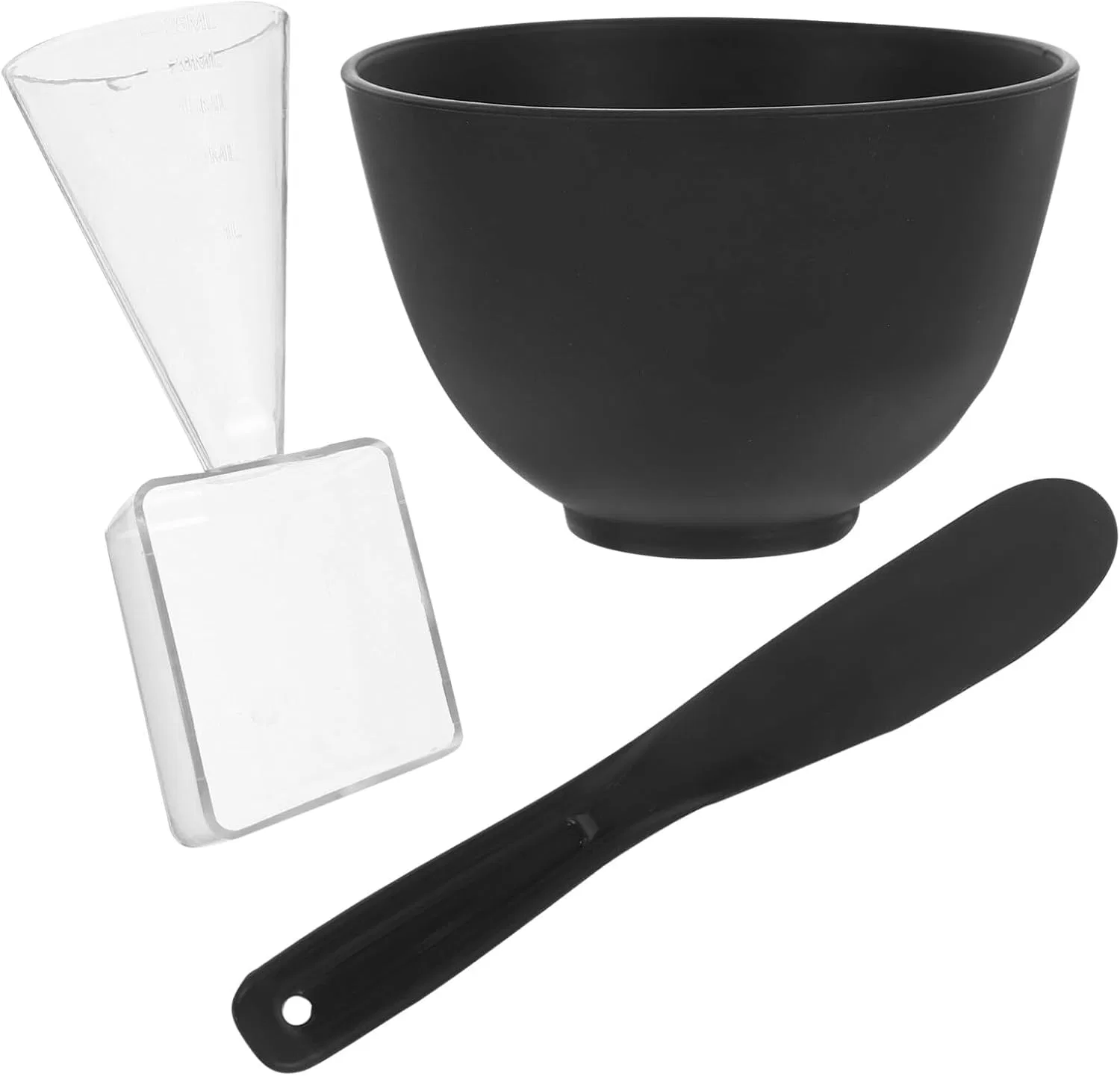 Набор для смешивания косметики Silicone Facial Mixing Bowl Healvian, 3 предмета, черный